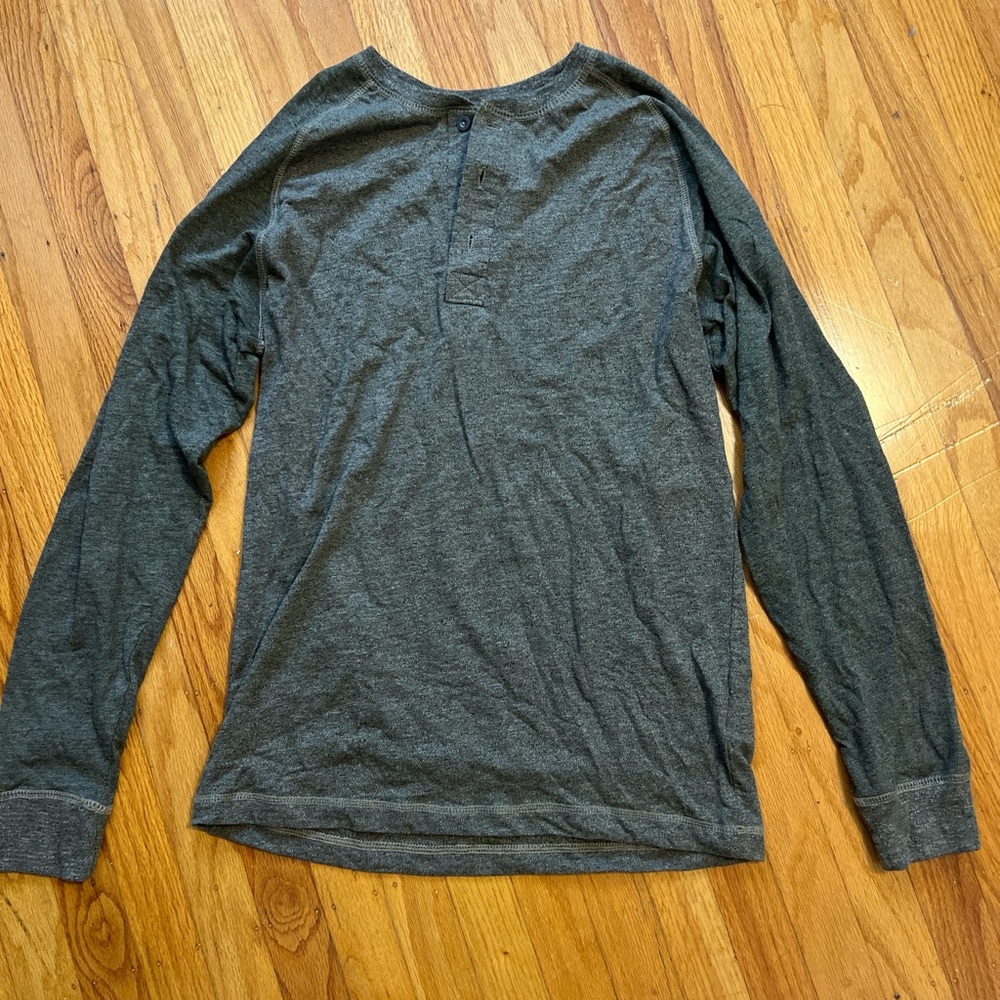 RedHead Gray Long Sleeve Henley Shirt